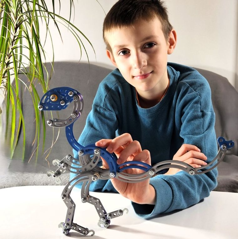 Alexander, Mały Konstruktor, Dinnozaur Velociraptor, zestaw konstrukcyjny, 202 elementy