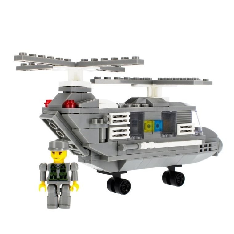 Alleblox, helikopter wojskowy, klocki konstrukcyjne, 179 elementów