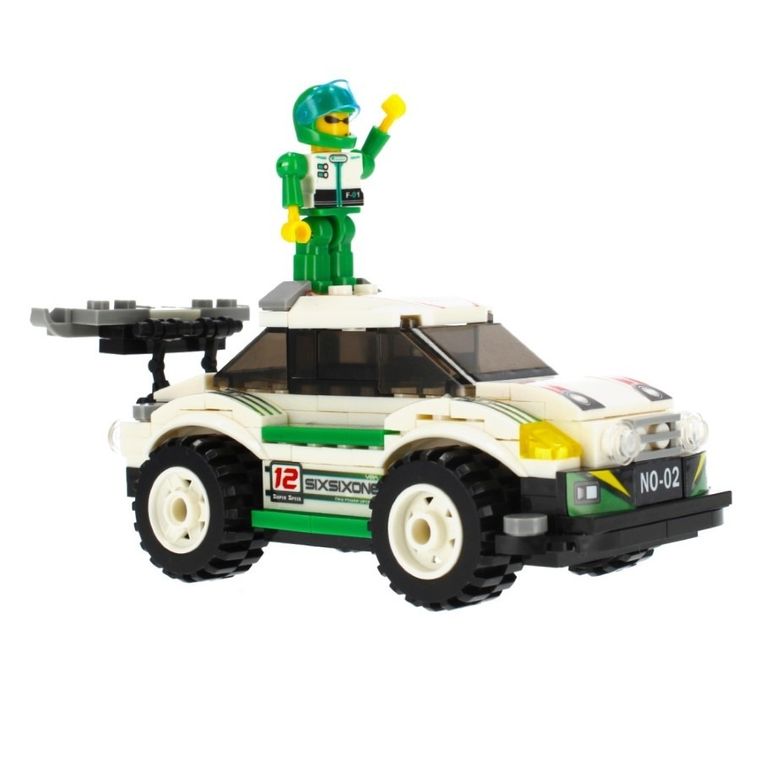 Alleblox, samochód wyścigowy, klocki konstrukcyjne, 173 elementów elementów