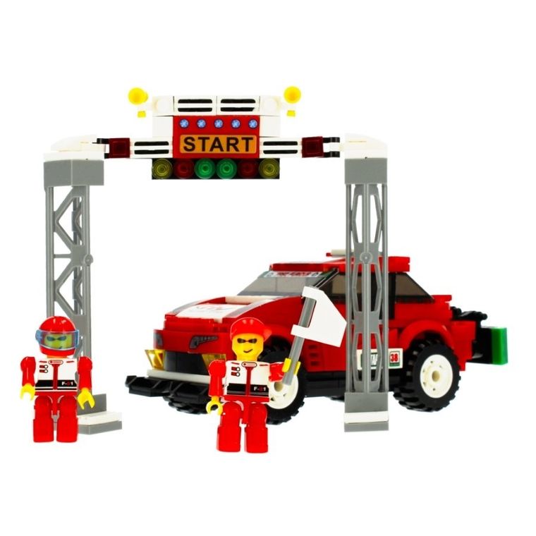 Alleblox, samochód wyścigowy, klocki konstrukcyjne, 255 elementów