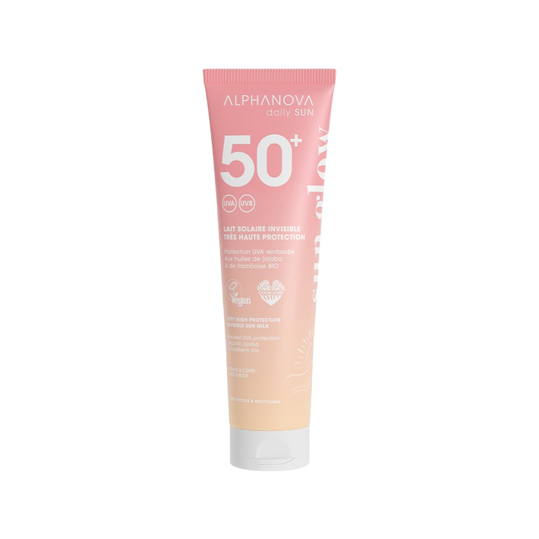 Alphanova Daily Sun, Glow, mleczko do opalania SPF50+, 150 ml