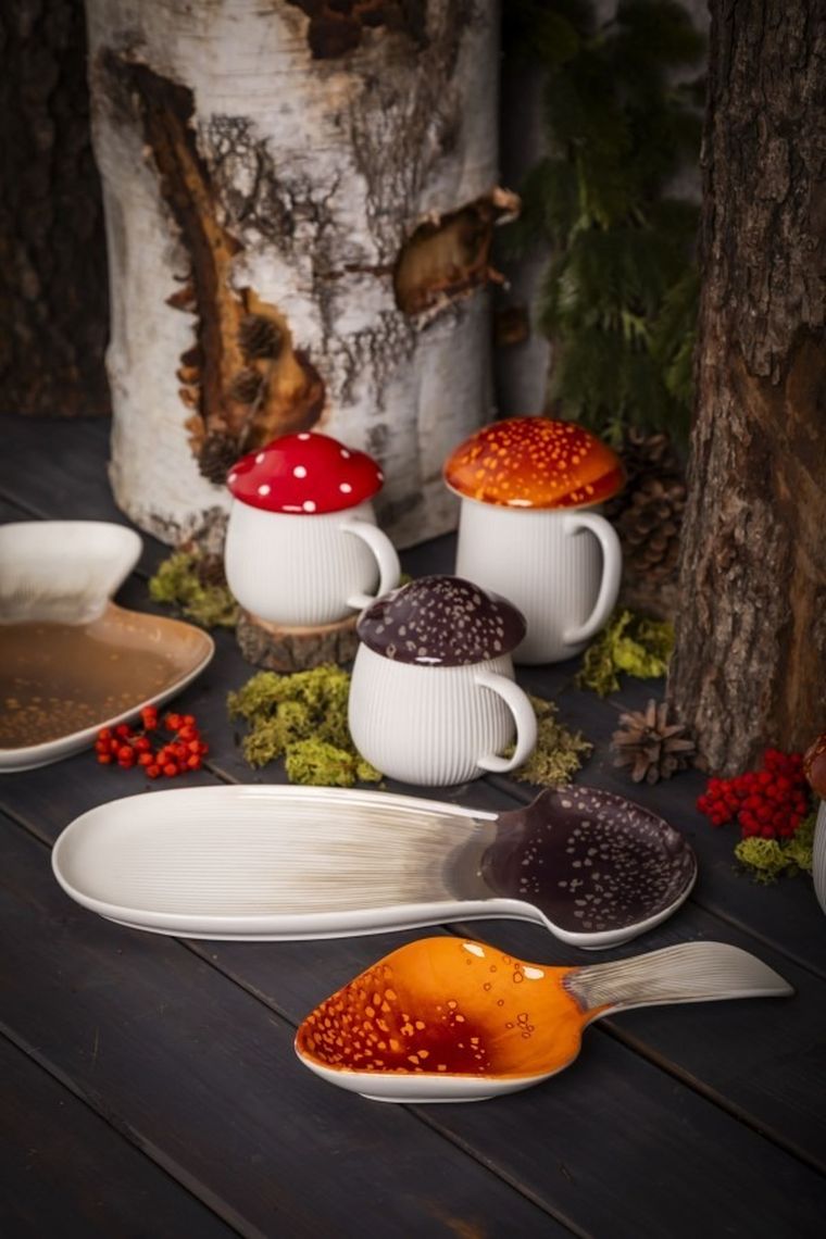 Altom Design, Pod kapeluszem, naczynie ceramiczne, grzybek, 33,5-16 cm