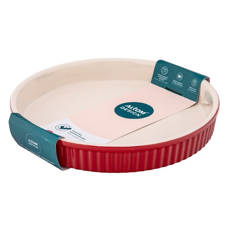 Altom Design, Red Chilli, naczynie ceramiczne do tarty, 24-3,5 cm, 800 ml