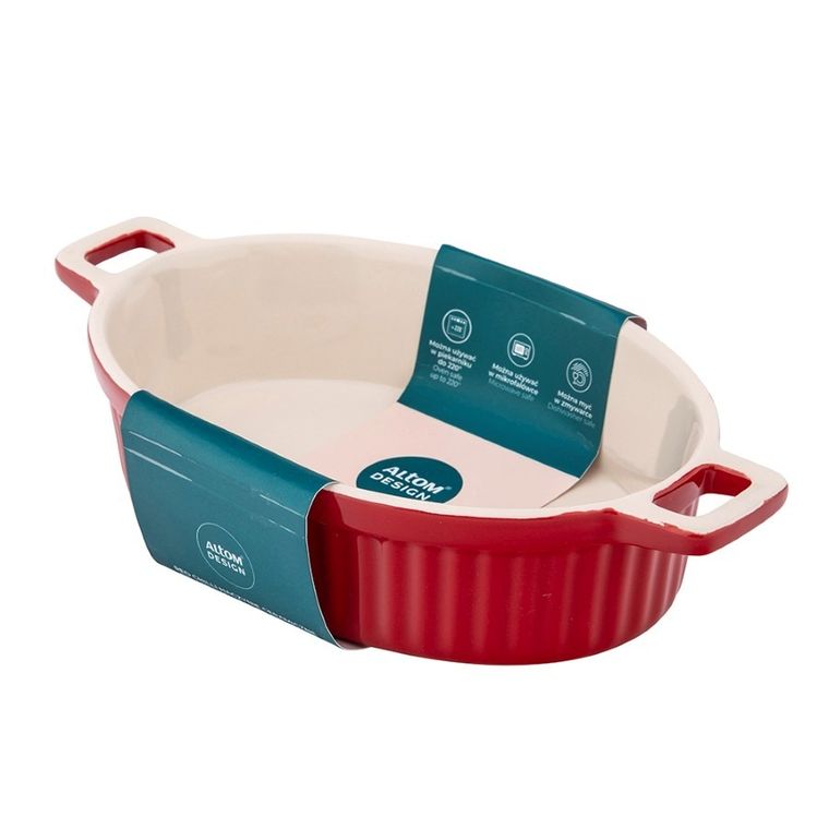 Altom Design, Red Chilli, naczynie ceramiczne do zapiekania, 27-15-6 cm, 900 ml