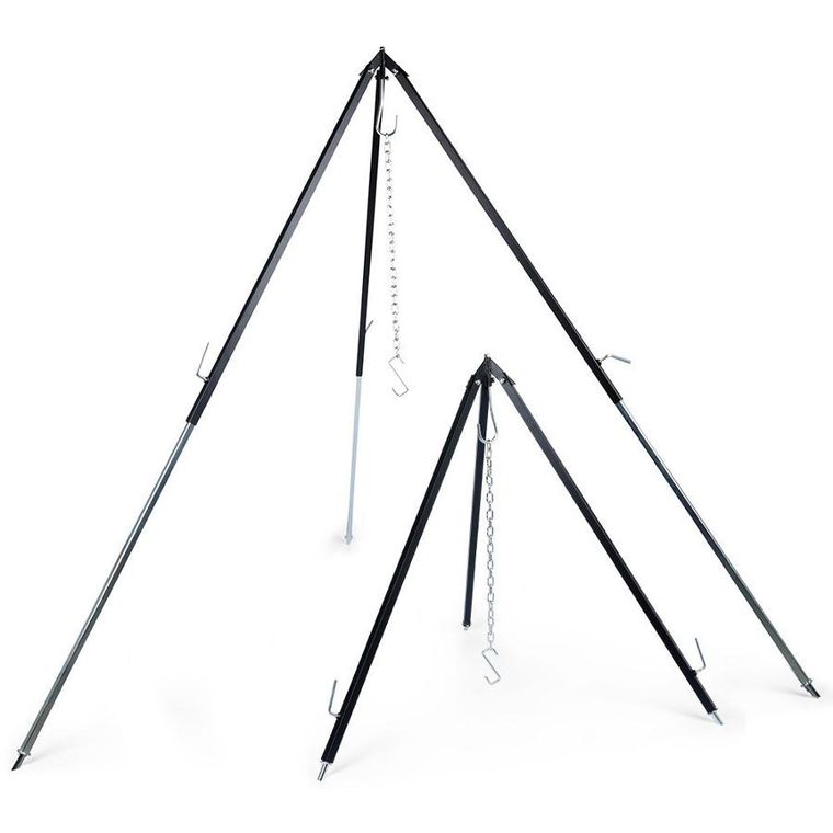 Ambiance, stojak na kociołek, ruszt grillowy, stalowy, regulowany trójnóg, 150 cm