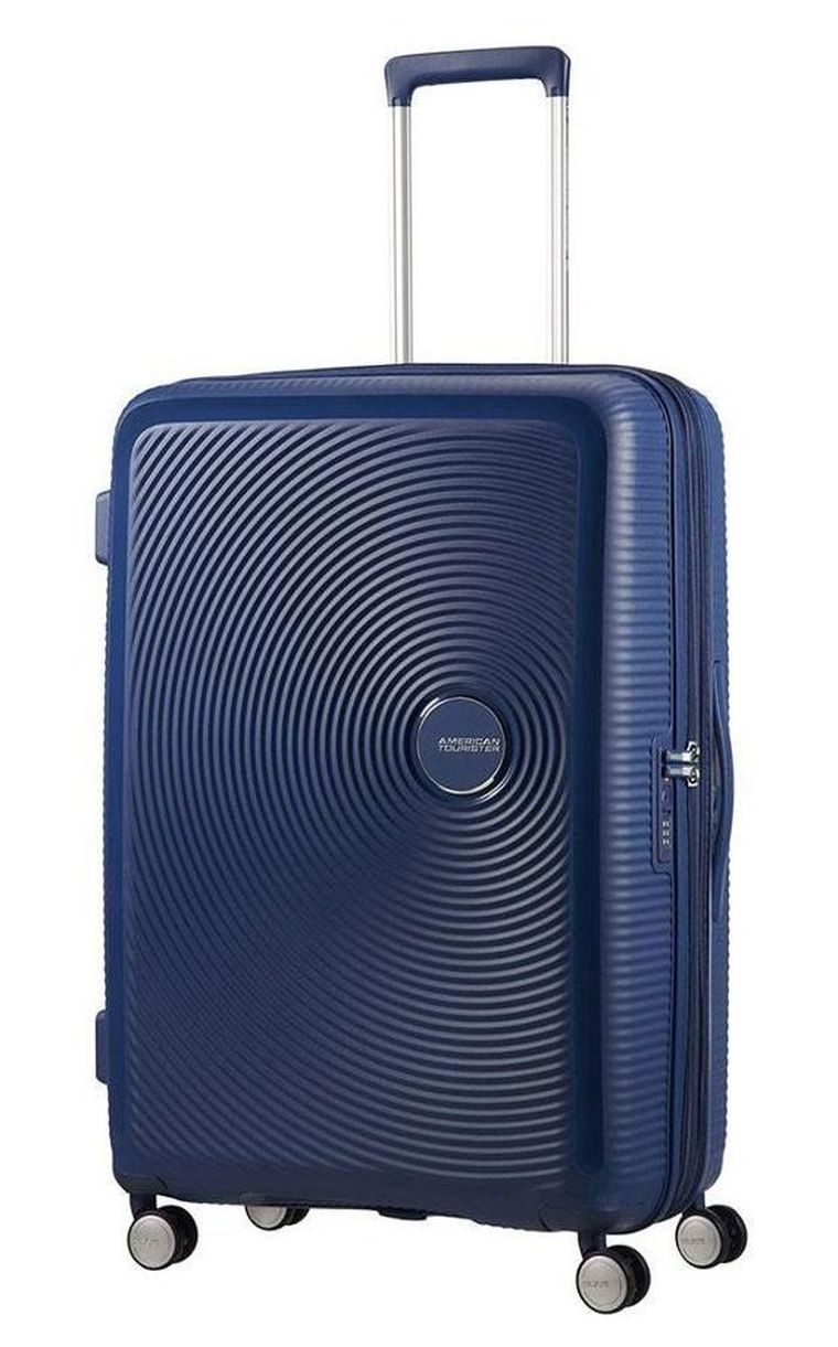 American Tourister, Soundbox, walizka powiększana, midnight navy, 77 cm