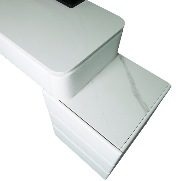 Ana, toaletka kosmetyczna LED, zestaw biały, 100 cm