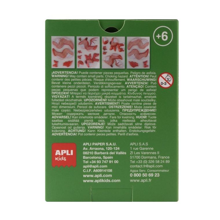 Apli Kids, Smoki, Czerwony, puzzle 3D