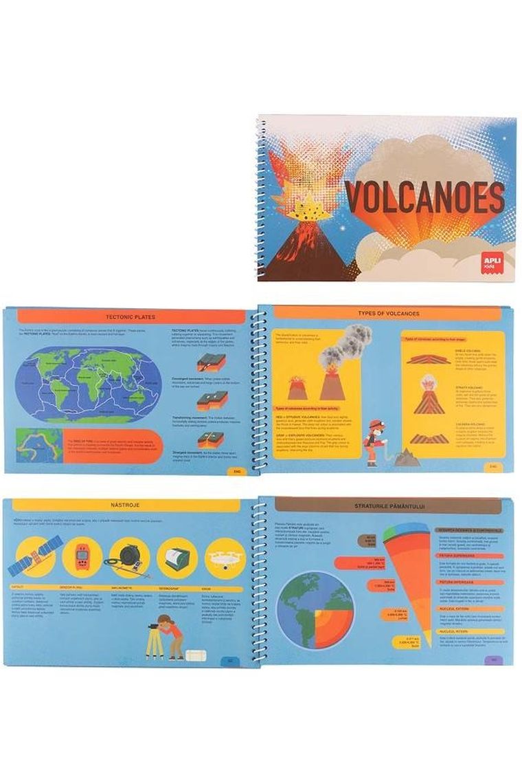 Apli Kids, Wulkan, magnetyczna układanka edukacyjna z książeczką
