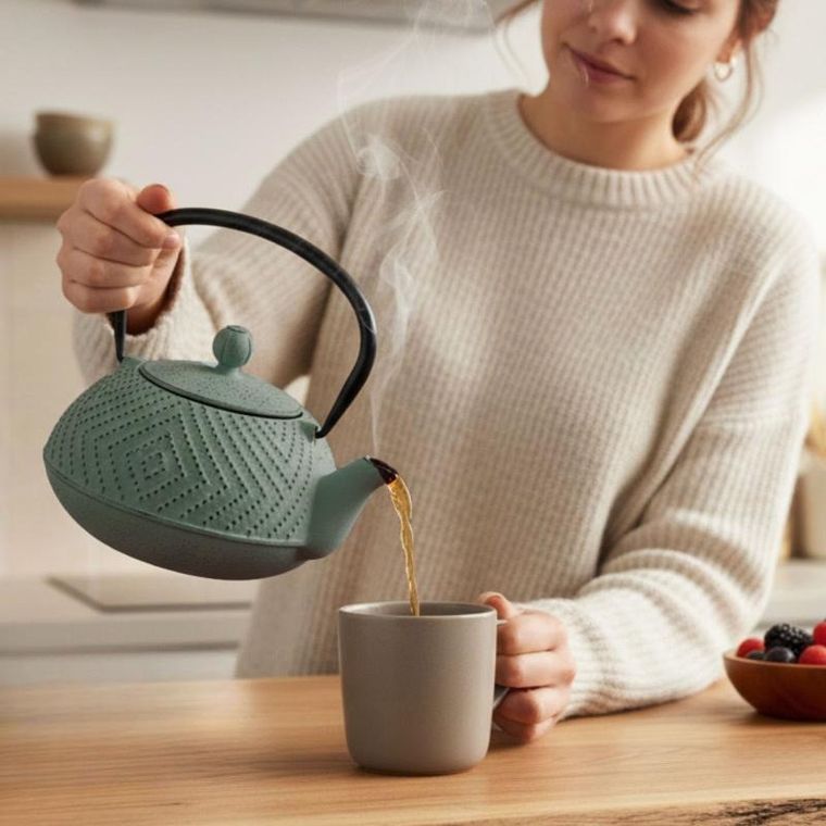 Aromelio, Kamin, czajnik żeliwny z zaparzaczem, 900 ml