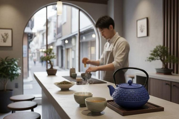 Aromelio, Sabi, czajnik żeliwny z zaparzaczem, 1000 ml