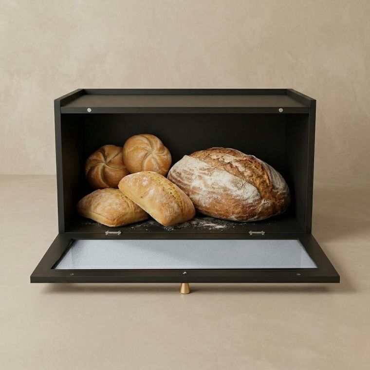 Aromelio, Vitrine, bambusowy chlebak, 25-40-21,5 cm