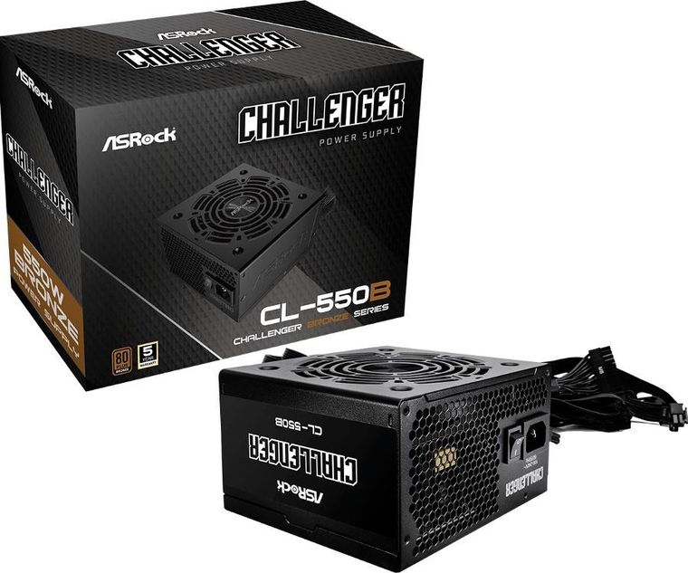 ASRock, zasilacz, CHALLENGER, 550W, 80 Plus Bronze