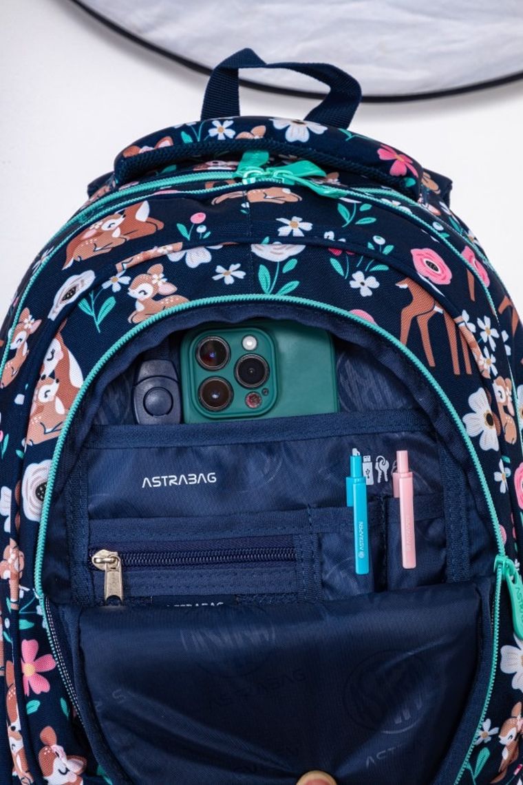 Astrabag, plecak szkolny, 3-komorowy, Baby Deer