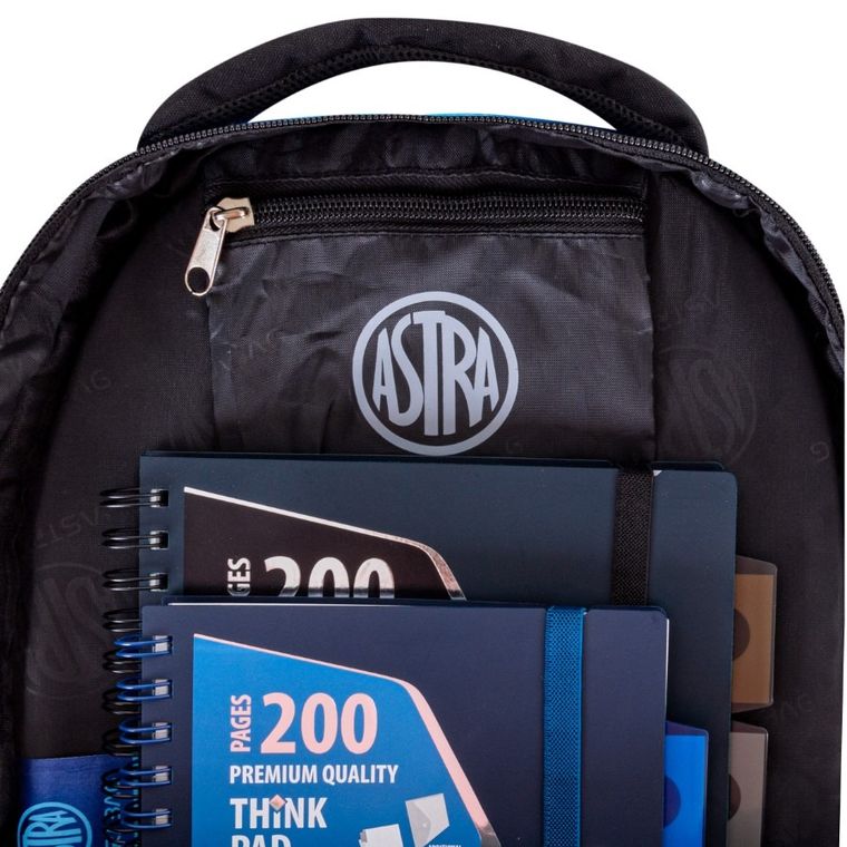 Astrabag, plecak szkolny, 3-komorowy, Blue Pixel