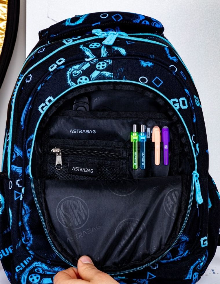 Astrabag, plecak szkolny, 3-komorowy, Go Playing