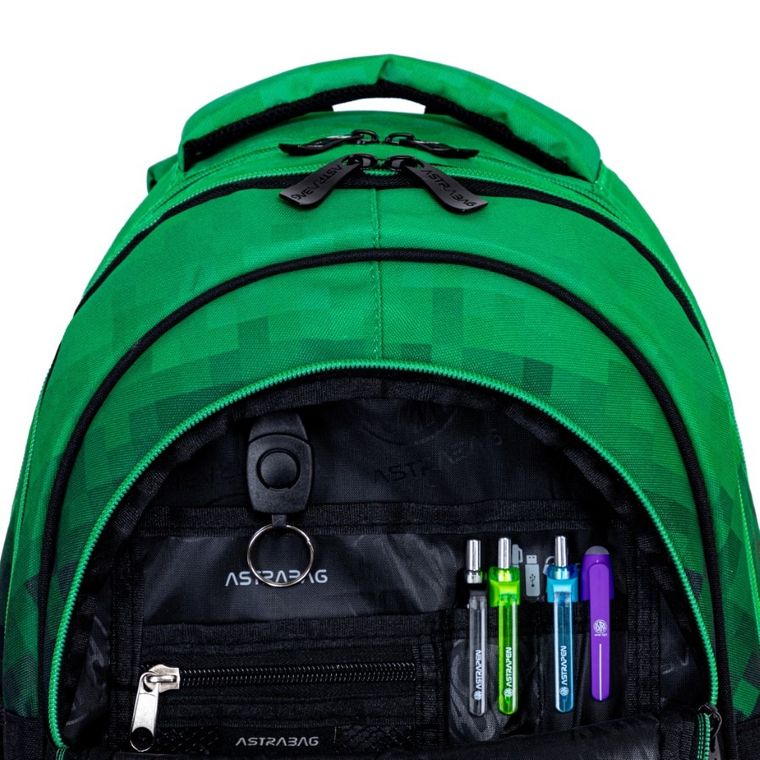 Astrabag, plecak szkolny, 3-komorowy, Pixel Hero