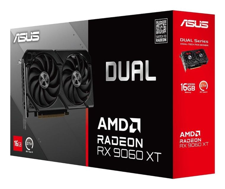 Asus, karta graficzna, Dual Radeon RX 9060 XT 16GB GDDR6 DUAL-RX9060XT-16G