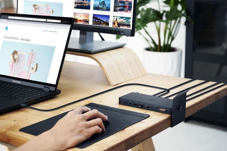Asus, stacja dokująca, przewodowa, DC500 Triple 4K, Thunderbolt,4 Dock, 150W