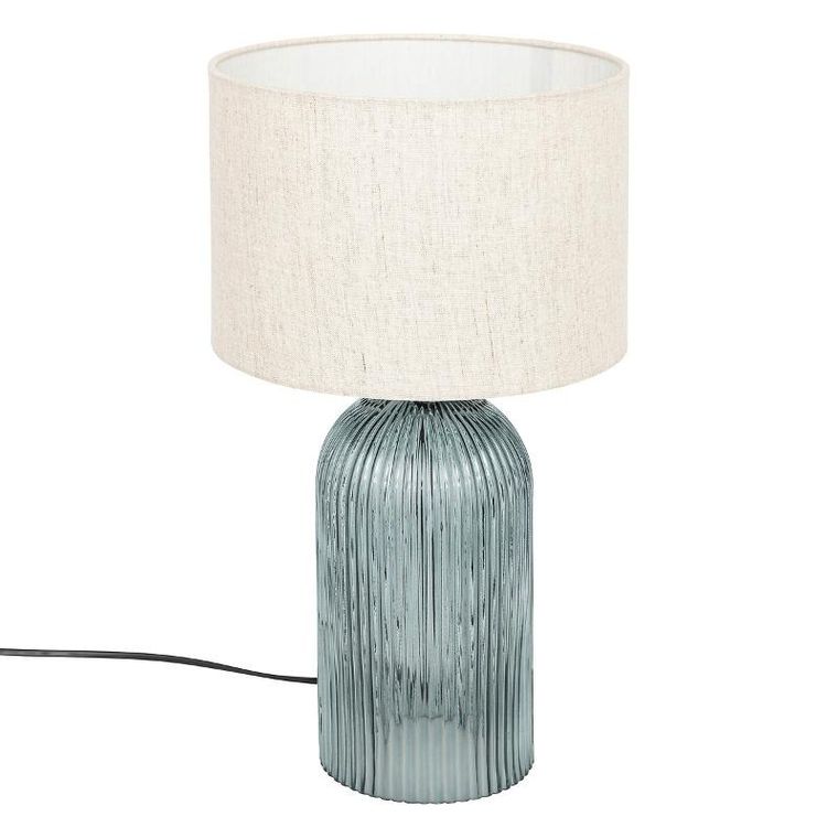 Atmosphera, Mati, lampa stołowa ze szklaną bazą, 42 cm