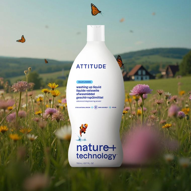 Attitude, płyn do mycia naczyń, kwiaty polne, Wildflowers, 700 ml