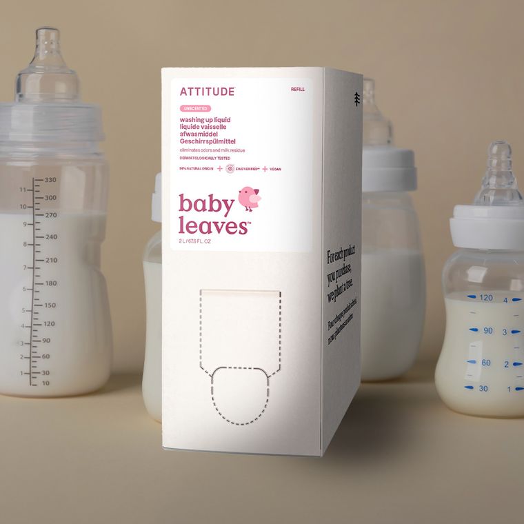 Attitude, płyn do zmywania naczyń i butelek dziecięcych, bezzapachowy, 2l