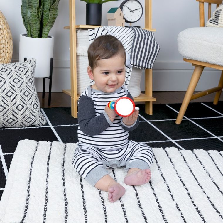 Baby Einstein, Cal’s Sensory Shake-up, grzechotka sensoryczna, 3m+