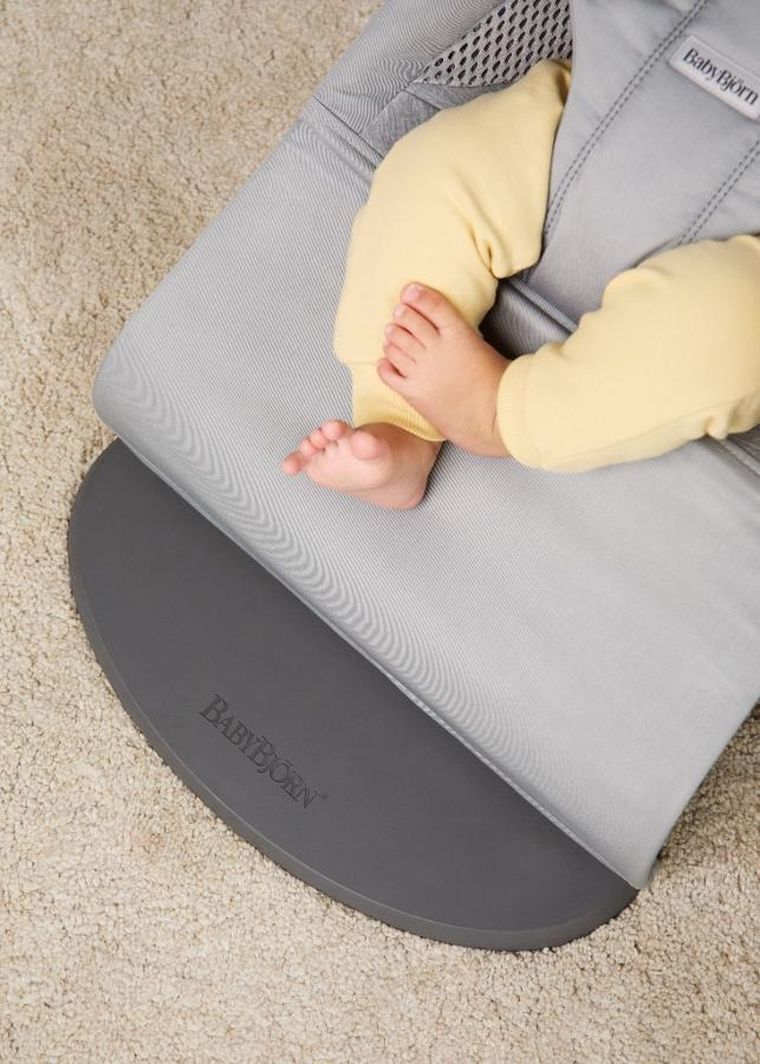 BabyBjörn, Balance Soft Woven, leżaczek, jasny szary