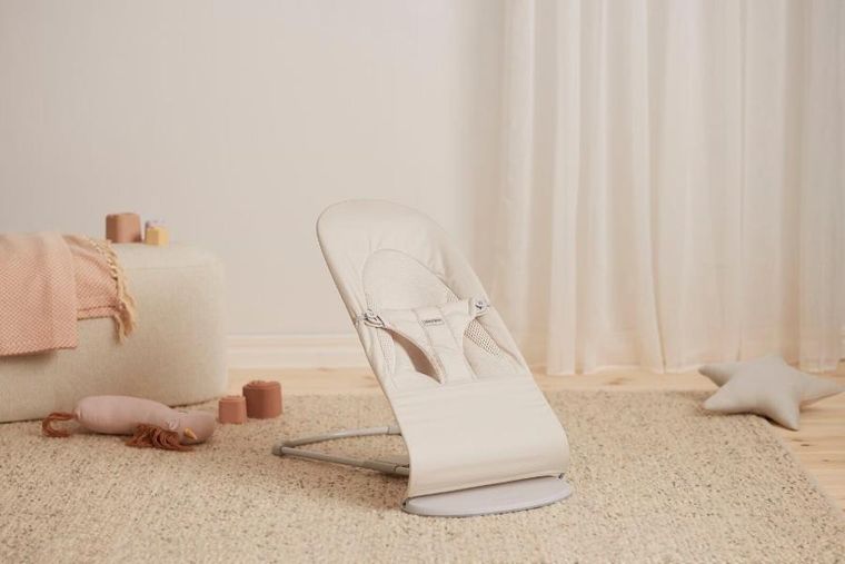 BabyBjörn, Balance Soft Woven/Jersey, leżaczek, Tri Fabric, jasny beż