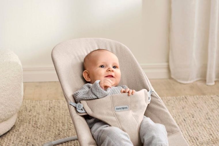 BabyBjörn, Bliss Woven, leżaczek bujaczek, melanżowy beżowy