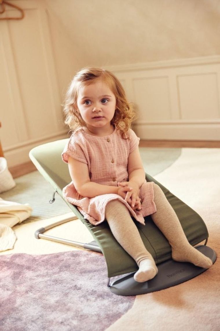 BabyBjörn, Bliss Woven, leżaczek, ciemnozielony