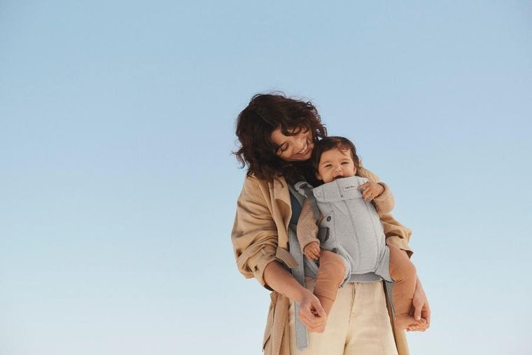 BabyBjörn, Harmony, Woven, nosidełko, jasny szary, melanż