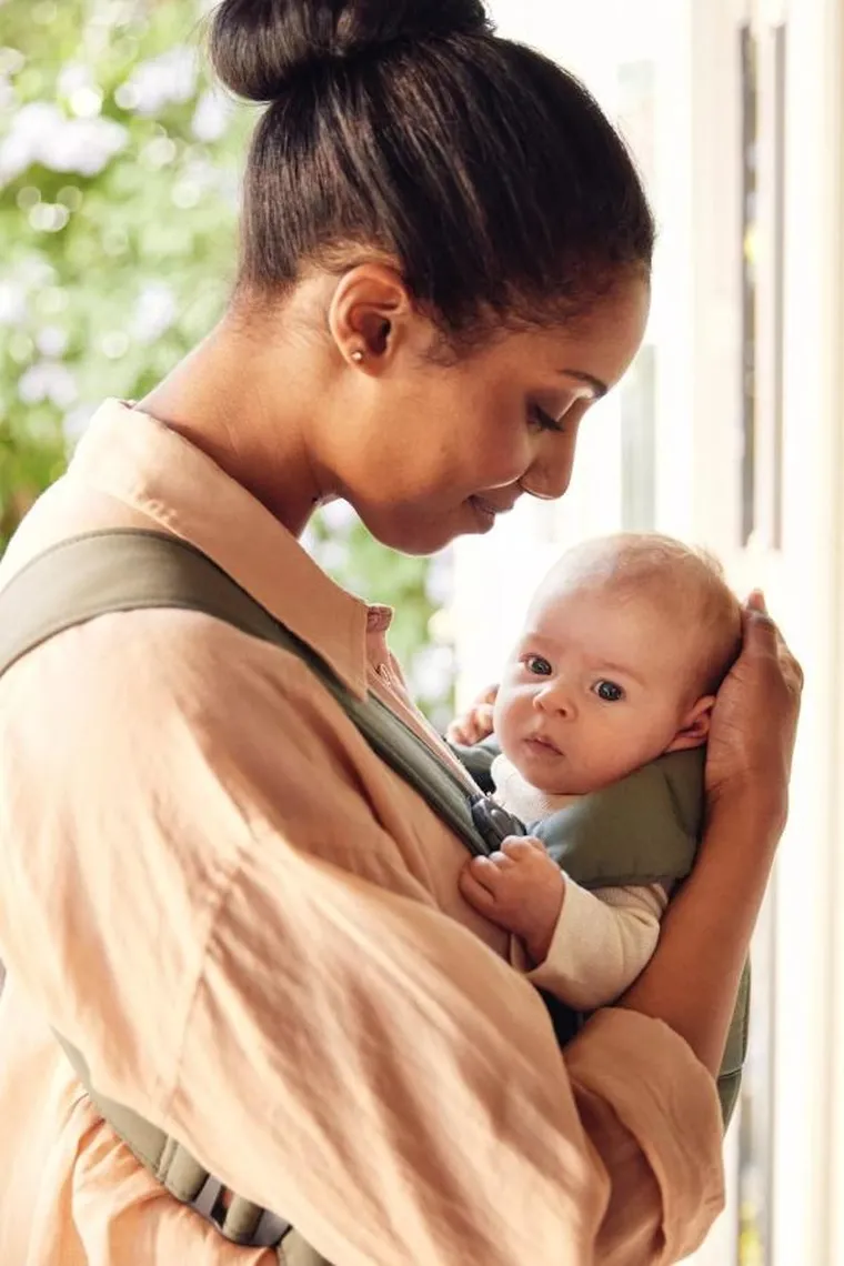 BabyBjörn, Mini Woven, nosidełko, ciemnozielone
