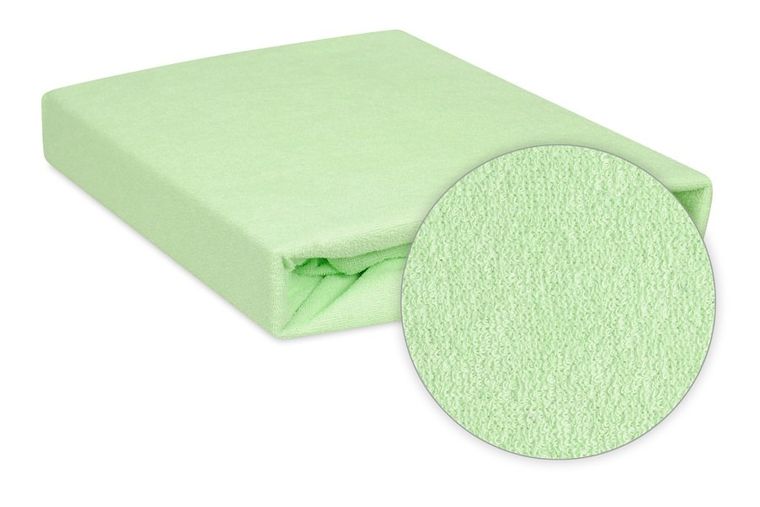 BabyMatex, prześcieradło z gumką, frotte, seledynowe, 60-120 cm