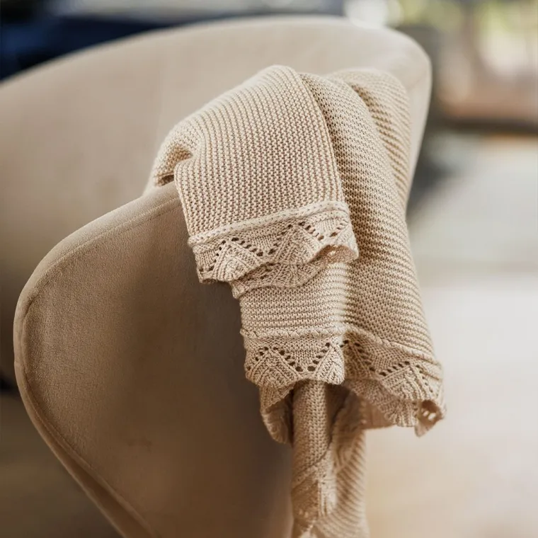 BabyOno, kocyk bambusowy, jasny beż, 75-100 cm