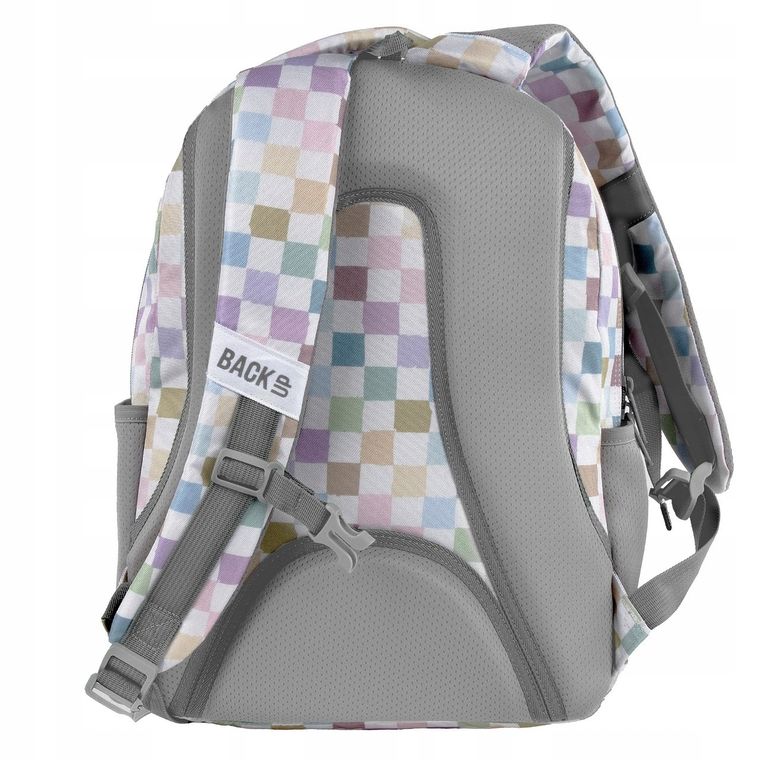 BackUp, plecak szkolny, 3-komorowy, Pastelowa Kratka