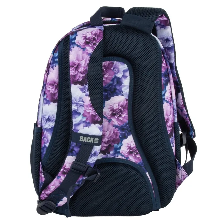 BackUp, plecak szkolny, 3-komorowy, Violet Bloom