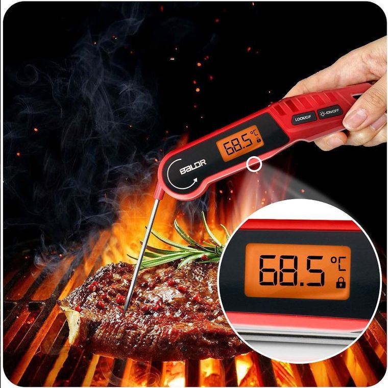 Baldr, termometr kuchenny, do mięsa, z sondą, szpilkowy, BD-130