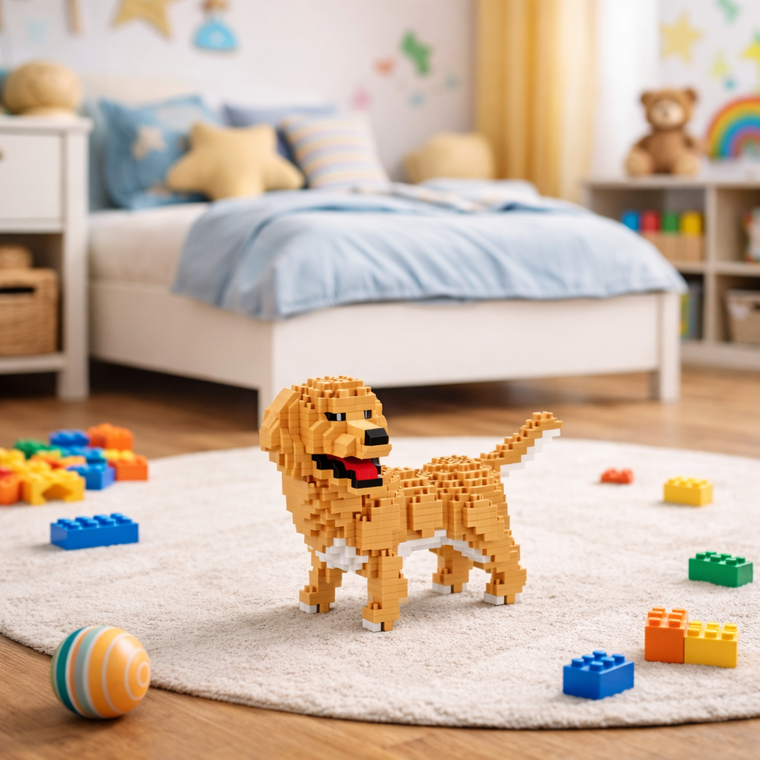 Balody, Golden Retriever, klocki konstrukcyjne, 824 elementów