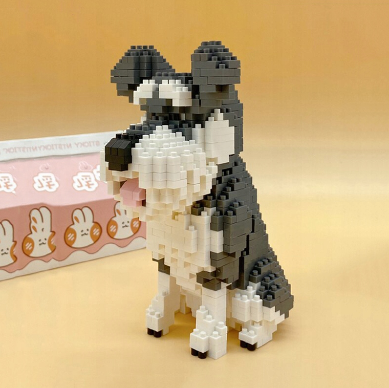 Balody, Pies Sznaucer duży, klocki konstrukcyjne, 2100 elementów