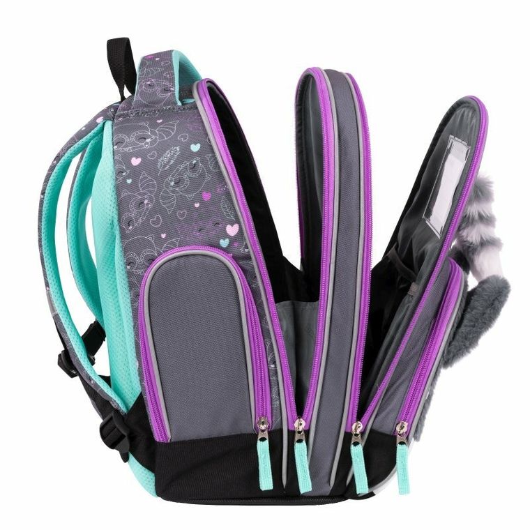 Bambino, plecak szkolny, 2-komorowy, Racoon