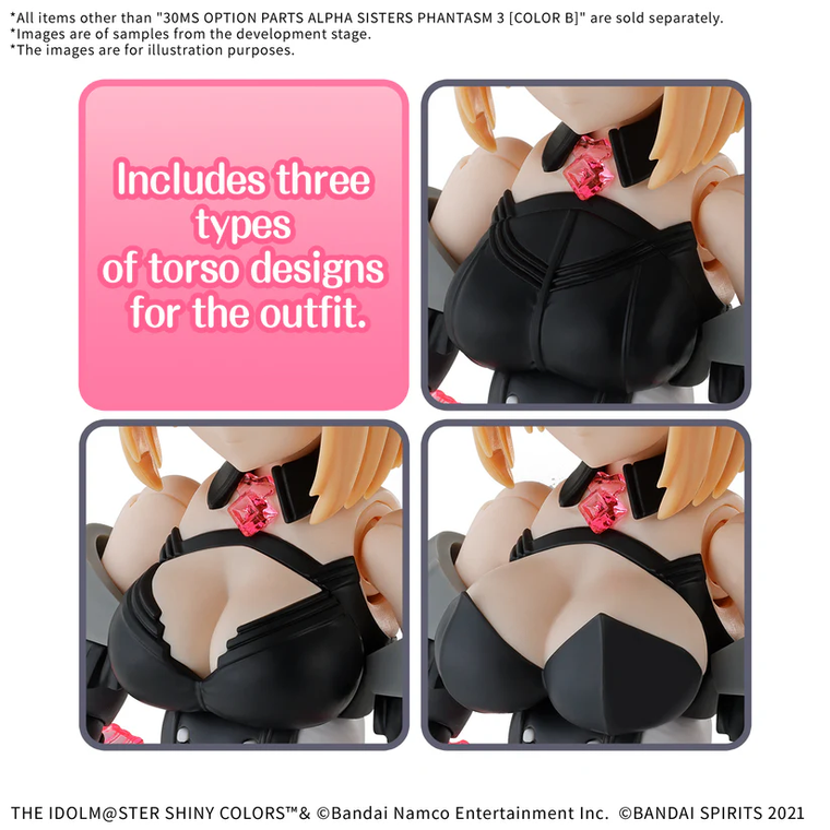 Bandai, 30 Minutes Sisters, Option Body Parts, Alpha Sisters Phantasm 3, Color B, dodatkowe elementy do modelu kolekcjonerskiego