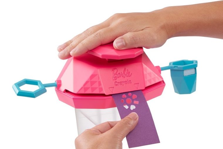 Barbie Crayola, Studio spódniczek konfetti, zestaw kreatywny z lalką i akcesoriami