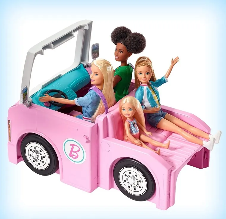 Barbie, Kamper 3w1 + lalka gratis, zestaw promocyjny