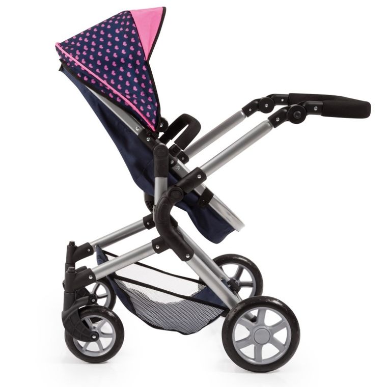 Bayer Design, City Neo, głęboki wózek dla lalek, granatowo-różowy