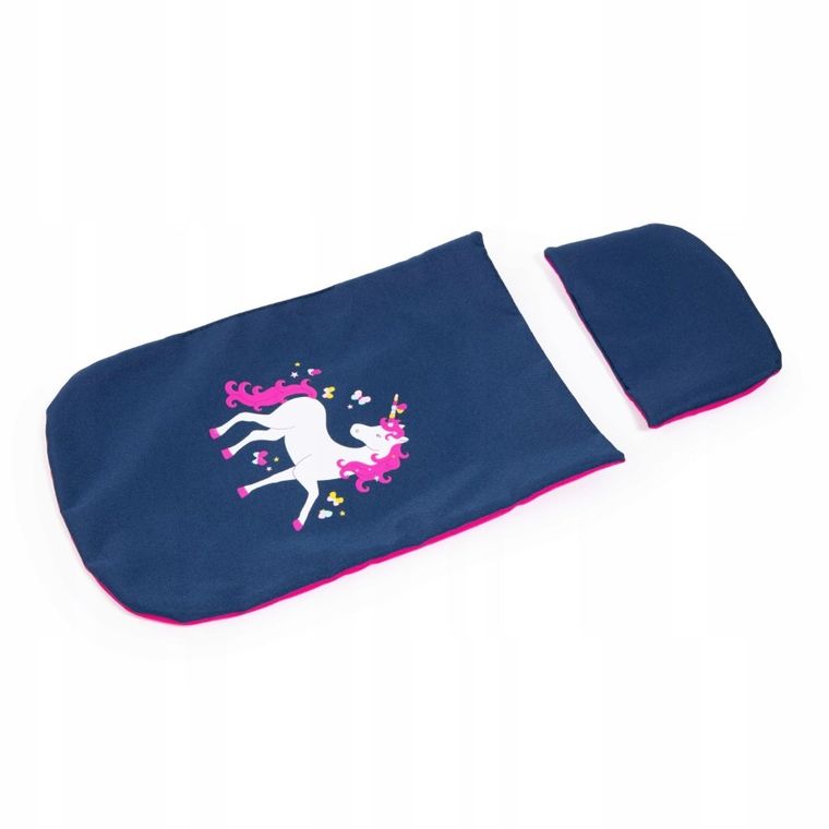 Bayer Design, Cosy, głęboki wózek dla lalek, zestaw z torbą i przewijakiem, granatowy w serca