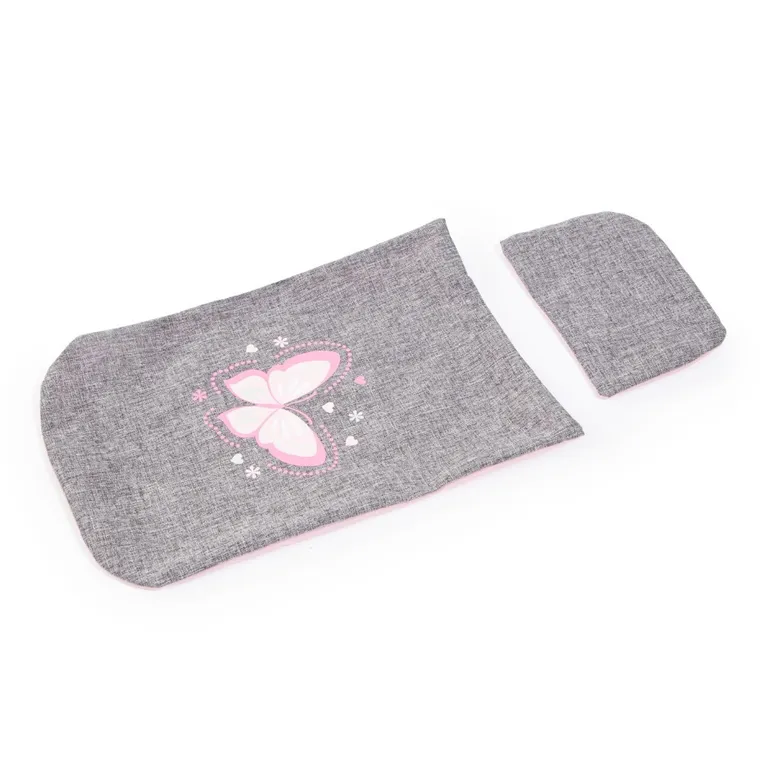 Bayer Design, Cosy, głęboki wózek dla lalek, zestaw z torbą i przewijakiem, szaro-różowy