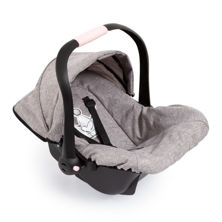 Bayer Design, Deluxe, fotelik samochodowy dla lalek z baldachimem, szary