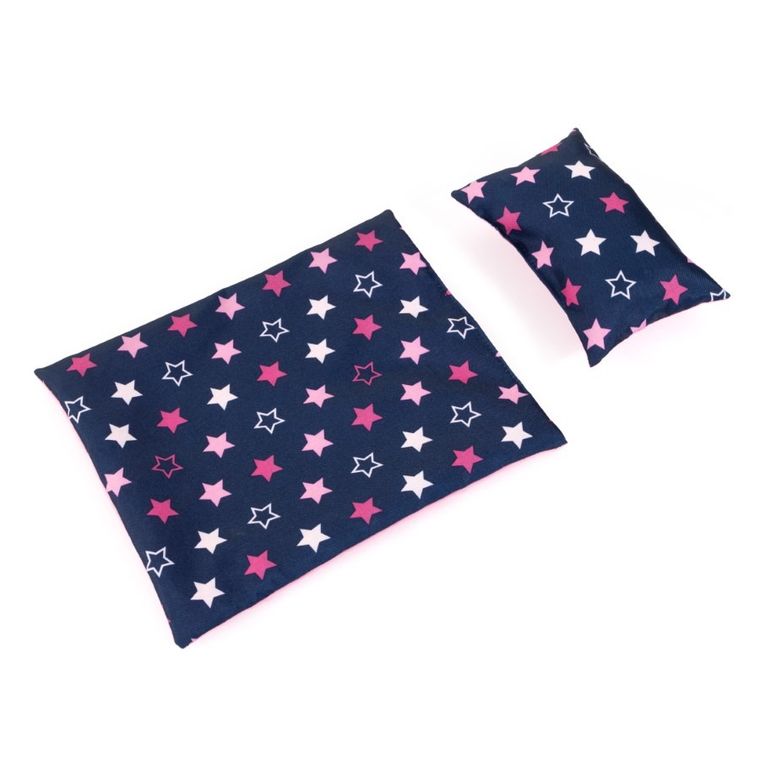 Bayer Design, łóżko turystyczne dla lalek z karuzelą, granatowo-różowe