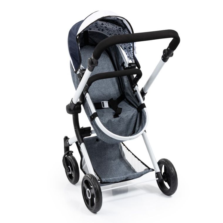 Bayer Design, Neo Vario Combi, głęboki wózek dla lalek z torbą, granatowy